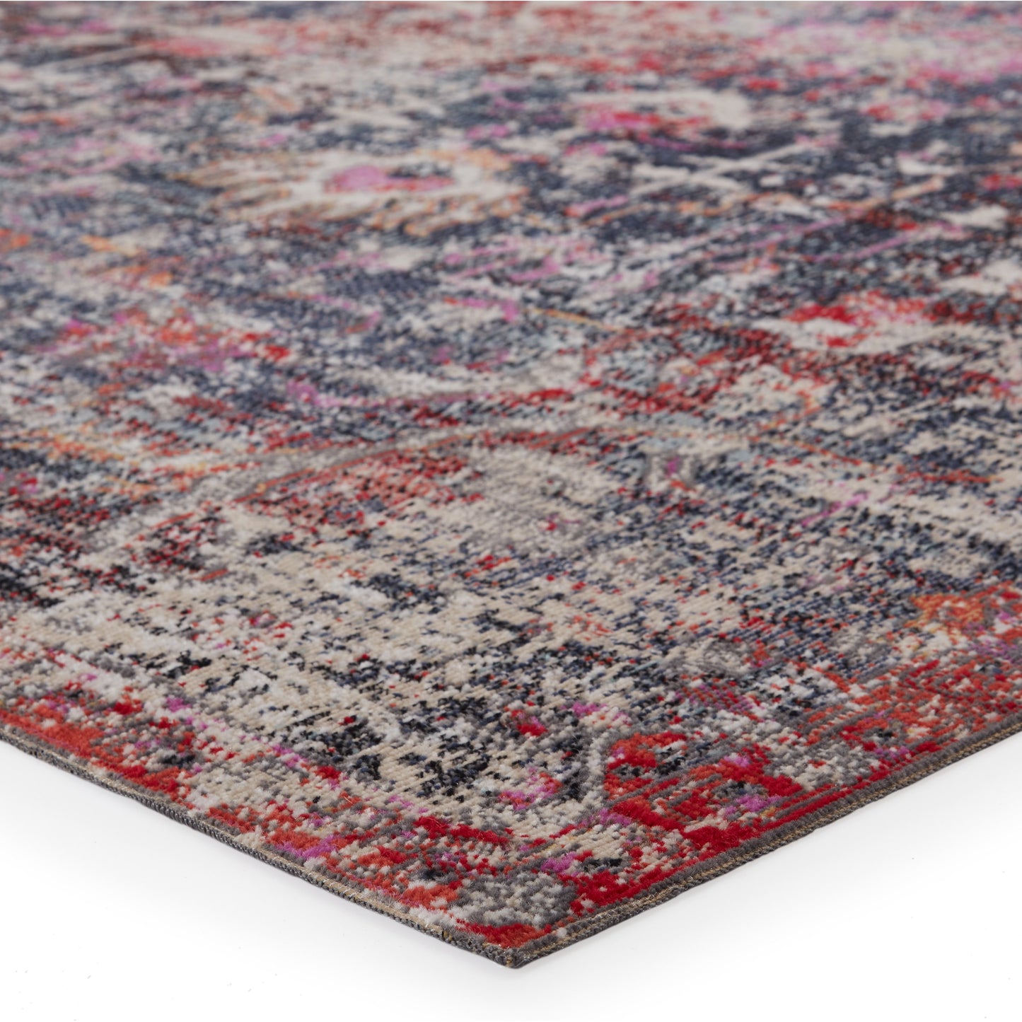003 SI-1717670 | Closeup | Polaris POL38 Indoor/Outdoor Rug by Jaipur Living in dark blue, red. Made from 100% polypropylene in a unique style.
