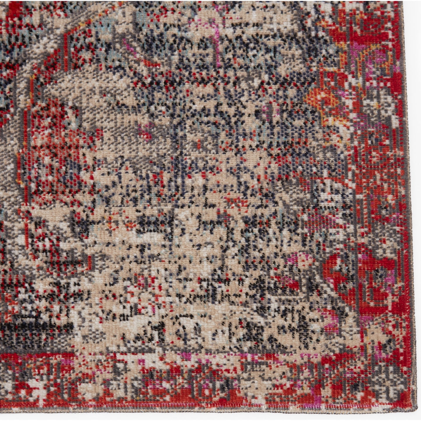 004 SI-1717670 | Closeup | Polaris POL38 Indoor/Outdoor Rug by Jaipur Living in dark blue, red. Made from 100% polypropylene in a unique style.