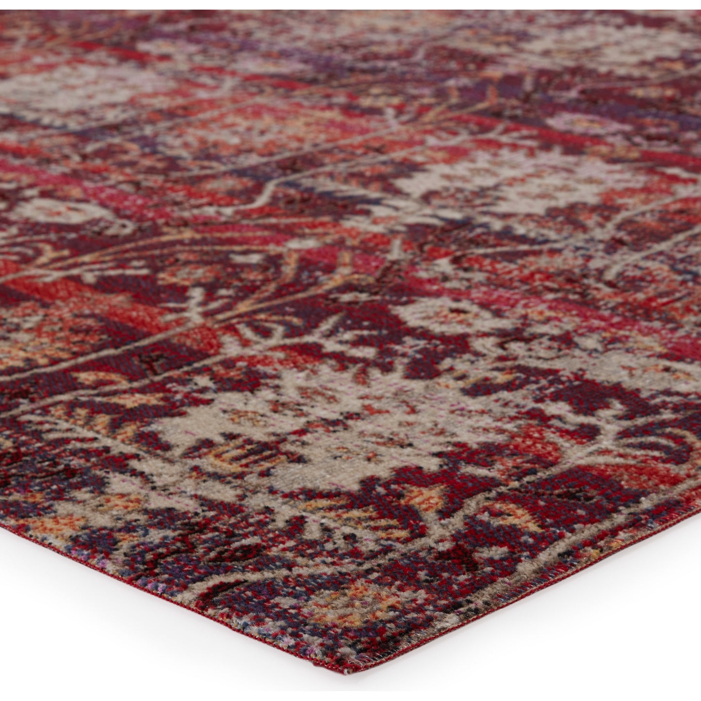 002 SI-1717711 | Closeup | Polaris POL48 Indoor/Outdoor Rug by Jaipur Living in red, beige. Made from 100% polypropylene in a unique style.