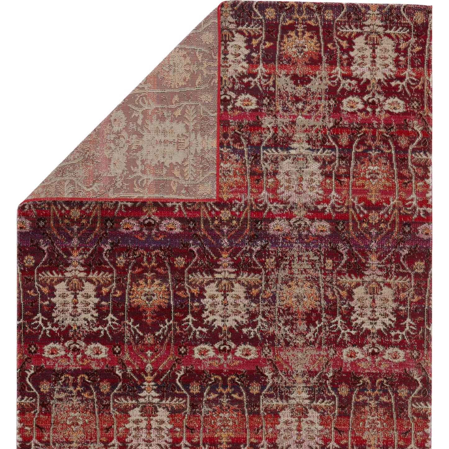 003 SI-1717711 | Closeup | Polaris POL48 Indoor/Outdoor Rug by Jaipur Living in red, beige. Made from 100% polypropylene in a unique style.