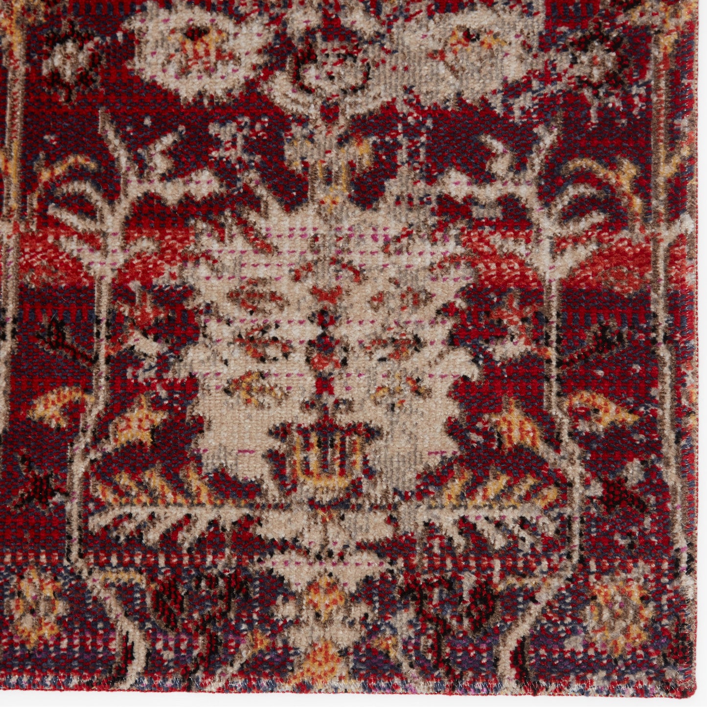 004 SI-1717711 | Closeup | Polaris POL48 Indoor/Outdoor Rug by Jaipur Living in red, beige. Made from 100% polypropylene in a unique style.