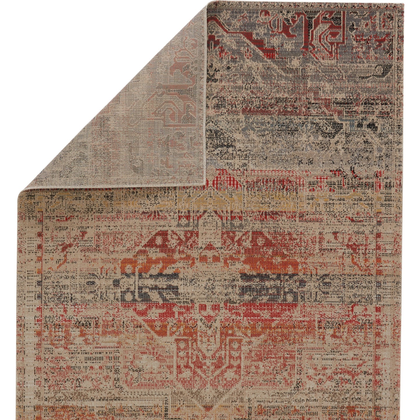 002 SI-1717416,SI-1717417,SI-1717418,SI-1717421 | Closeup | Polaris POL49 Indoor/Outdoor Rug by Jaipur Living in multicolor, beige. Made from 100% polypropylene in a unique style.
