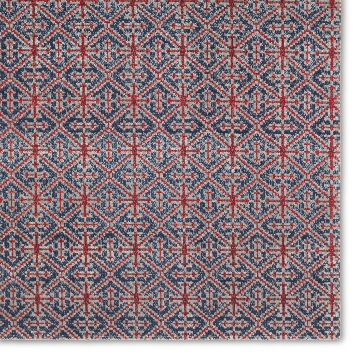 004 SI-2077582,SI-2077583,SI-2077584,SI-2077585,SI-2077586,SI-2077587,SI-2077588 | Closeup | Polaris POL52 Indoor/Outdoor Rug by Jaipur Living in red, navy. Made from 100% polypropylene in a unique style.