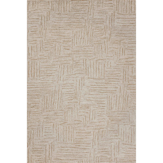 Polly POL-08 Rug by Chris Loves Julia x Loloi in smoke, sand. Made from 71% wool, 29% jute pile in a unique style.