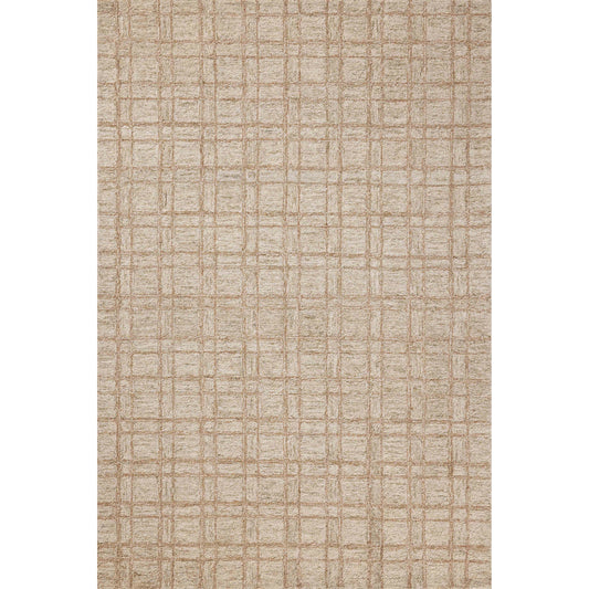 Polly POL-10 Rug by Chris Loves Julia x Loloi in khaki, sand. Made from 71% wool, 29% jute pile in a unique style.