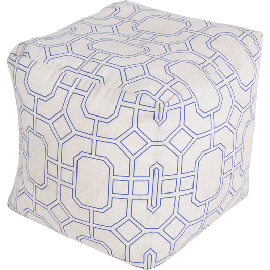 001 O-SURYA-POUF-286 | Primary Silo | Rain Indoor/Outdoor Throw by Livabliss in iris, light gray. Made from 100% polyester in a modern style.