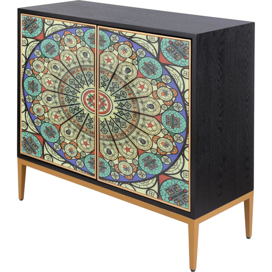 001 SI-2544392 | Primary Silo | Solani Accent Cabinet by Pasargad Home in multi, black. Made from unique in a unique style.
