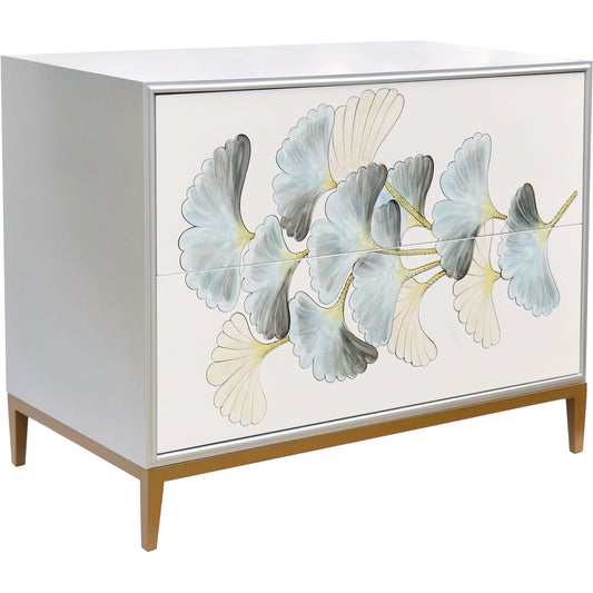 Annabelle Nightstand by Pasargad Home in silver. Made from unique in a modern style.
