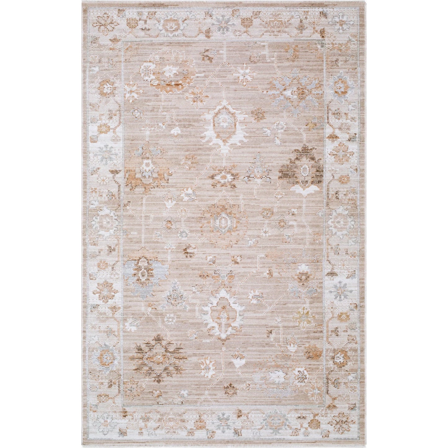 000 SI-2631502,SI-2631503,SI-2631504,SI-2631505,SI-2631506 | Primary Silo | Pierre Loti PPL-2300 Rug by Livabliss in light beige, off-white, brown, light gray, dark brown. Made from polyester in a unique style.