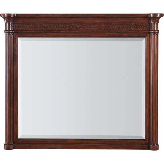 001 SI-2029024 | Primary Silo | Charleston Landscape Mirror by Hooker Furniture in maraschino cherry. Made from cherry veneers, mirror in a traditional style.