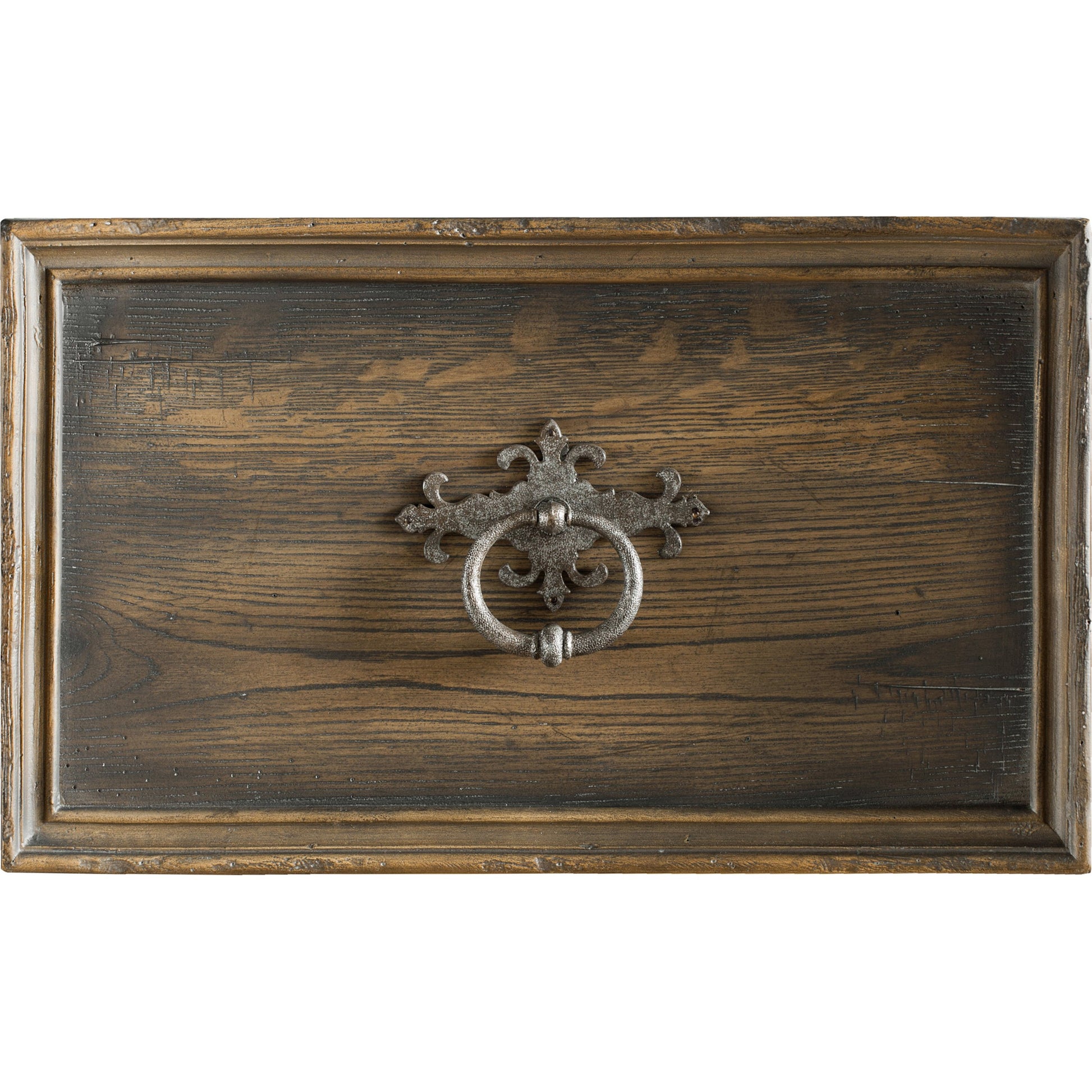 Williamson Dresser by Hooker Furniture in saddle brown. Made from white oak, walnut veneers with cedar, resin in a traditional style.
