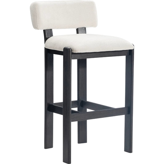 001 SI-2626422 | Primary Silo | Loft Baxter Bar Stool by Bernhardt in white. Made from fabric, wood in a unique style.