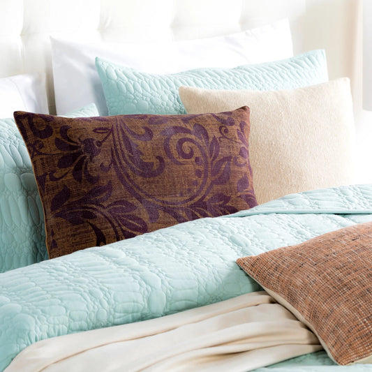 Porcha Pillow - 15168 by Surya in mauve, tan. Made from 100% cotton in a traditional style.