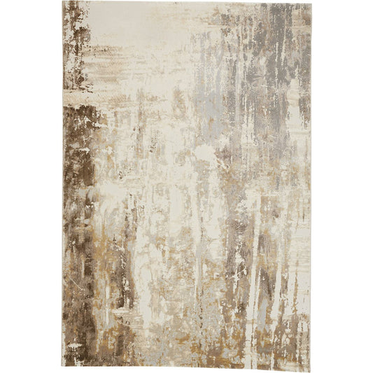 Parker Transitional Rug - 3709F by Feizy in tan, ivory, gray. Made from viscose, polyester in a unique style.