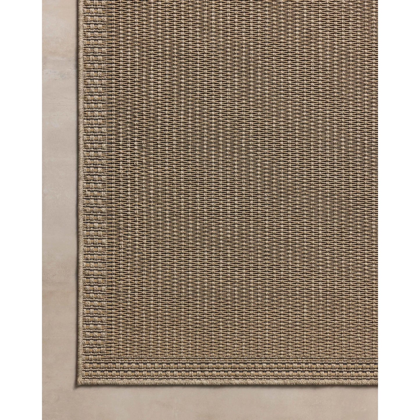 004 SI-2352137,SI-2352138,SI-2352139,SI-2352140,SI-2352141,SI-2352142,SI-2352143,SI-2352144,SI-2352145,SI-2352146 | Closeup | Providence PRC-02 Outdoor Rug by Chris Loves Julia x Loloi in natural, sand. Made from 100% polypropylene in a unique style.