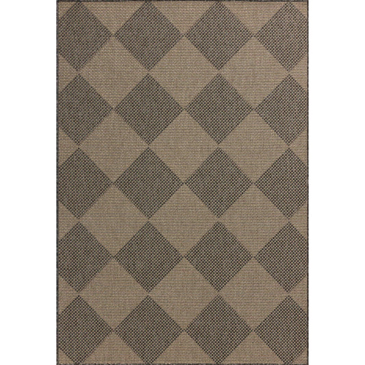 Providence PRC-04 Outdoor Rug by Chris Loves Julia x Loloi in graphite, sand. Made from 100% polypropylene in a unique style.