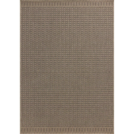 Providence PRC-05 Outdoor Rug by Chris Loves Julia x Loloi in natural, graphite. Made from 100% polypropylene in a unique sty