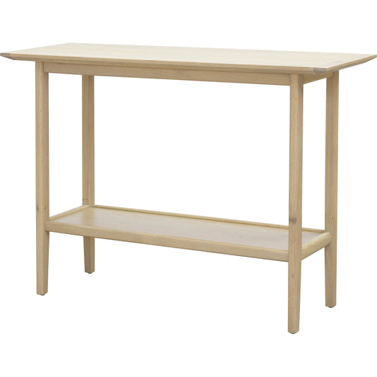 Pryce Console Table by Surya in brown and wood finish. Made from oak in a modern style.