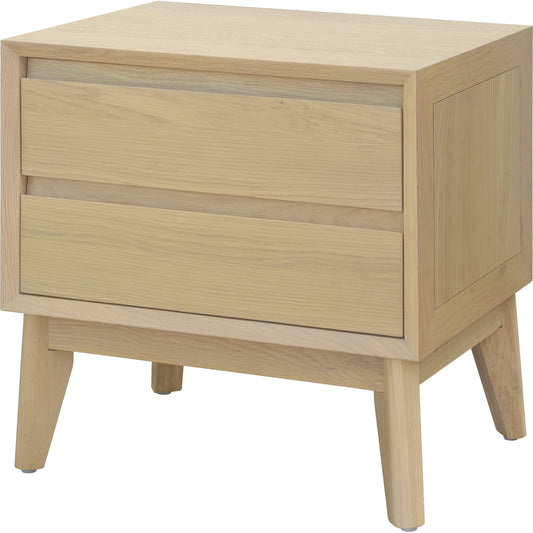 Pryce Nightstand by Surya in brown and wood finish. Made from oak in a modern style.