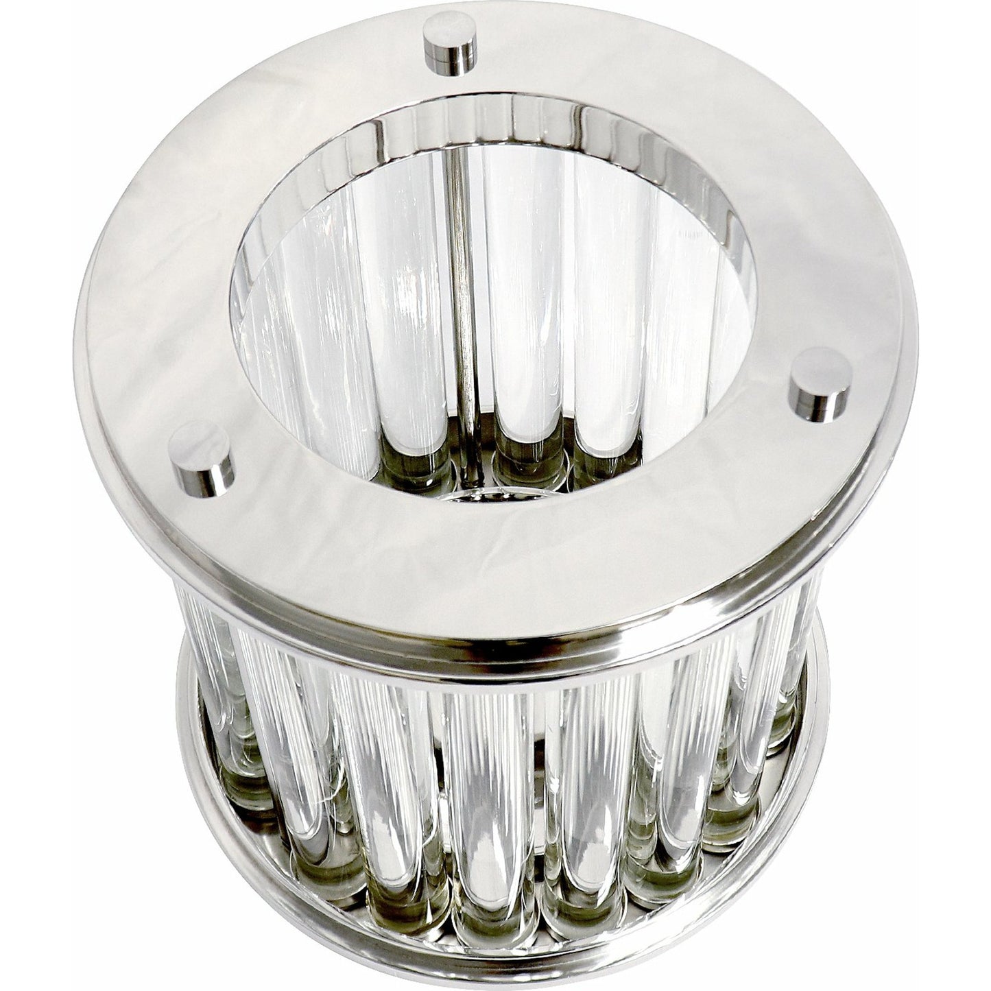 003 SI-1718111 | Additional Silo | Lucian Hurricane by Pasargad Home in clear and clear. Made from lucite, steel in a transitional style.