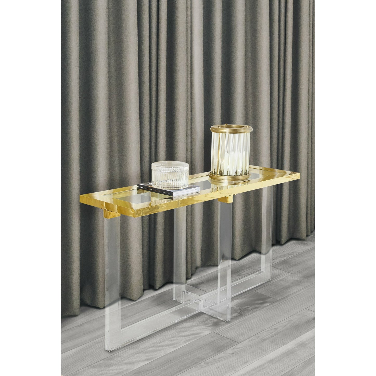 015 SI-1718092 | Lifestyle | Calypso Hurricane by Pasargad Home in clear and clear. Made from lucite, steel in a modern style.