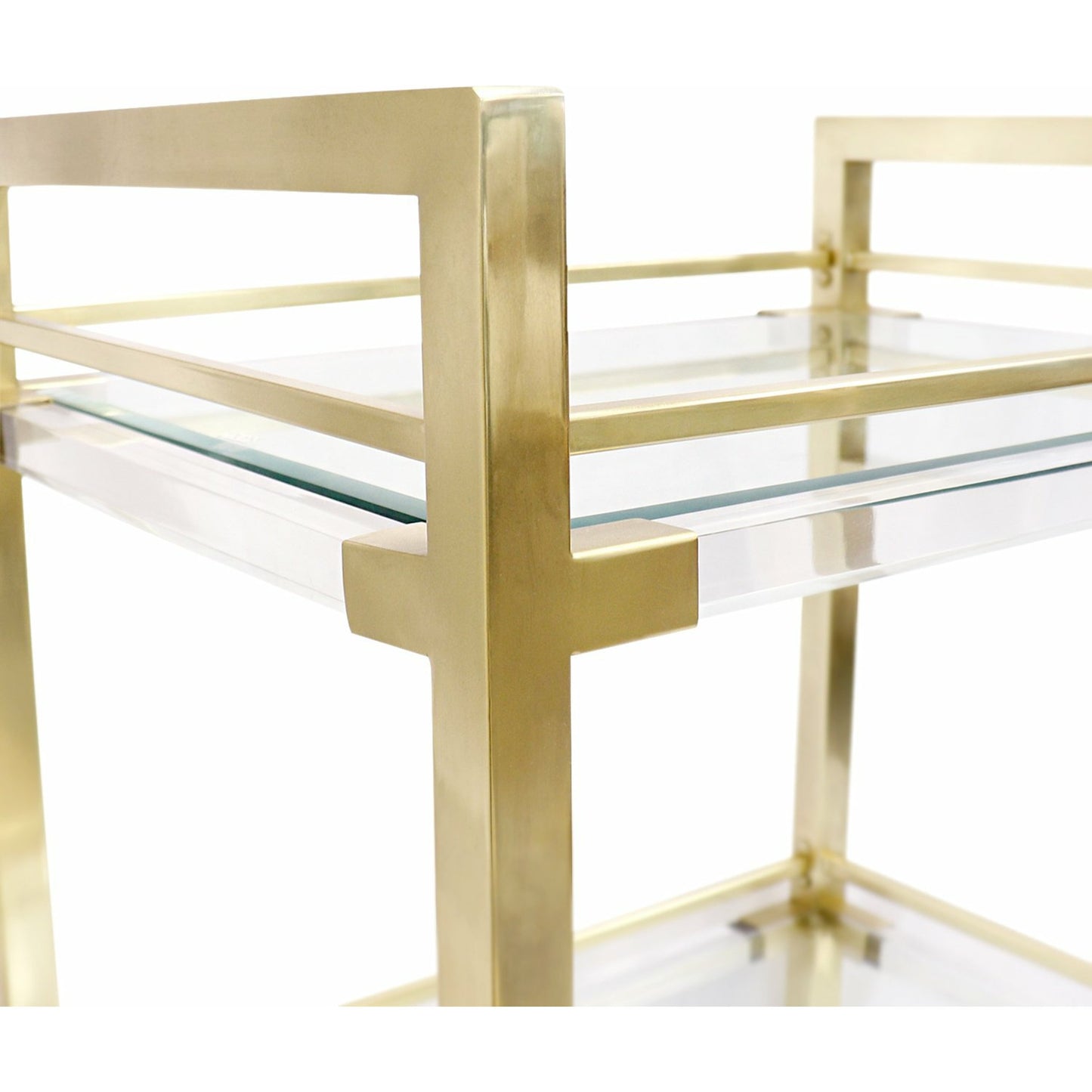 003 SI-1718086 | Additional Silo | Baylor Serving Table by Pasargad Home in brass. Made from lucite, steel in a unique style.