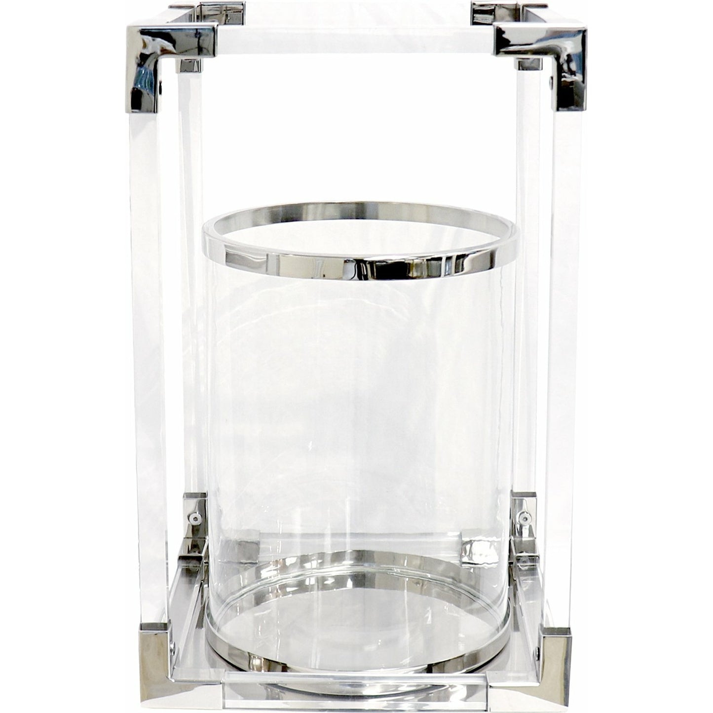 003 SI-1718123 | Additional Silo | Soren Lantern by Pasargad Home in clear. Made from lucite, steel in a transitional style.