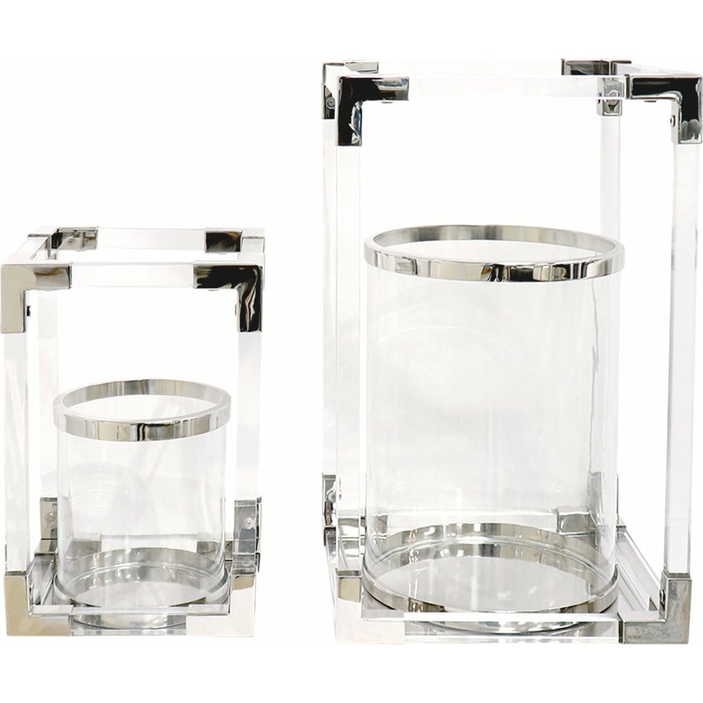 011 SI-1718123 | Additional Silo | Soren Lantern by Pasargad Home in clear. Made from lucite, steel in a transitional style.