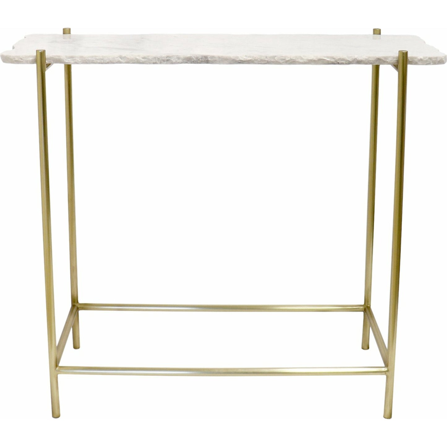 002 SI-1718125 | Unknown | Vasto Console by Pasargad Home in gold. Made from marble, steel in a transitional style.