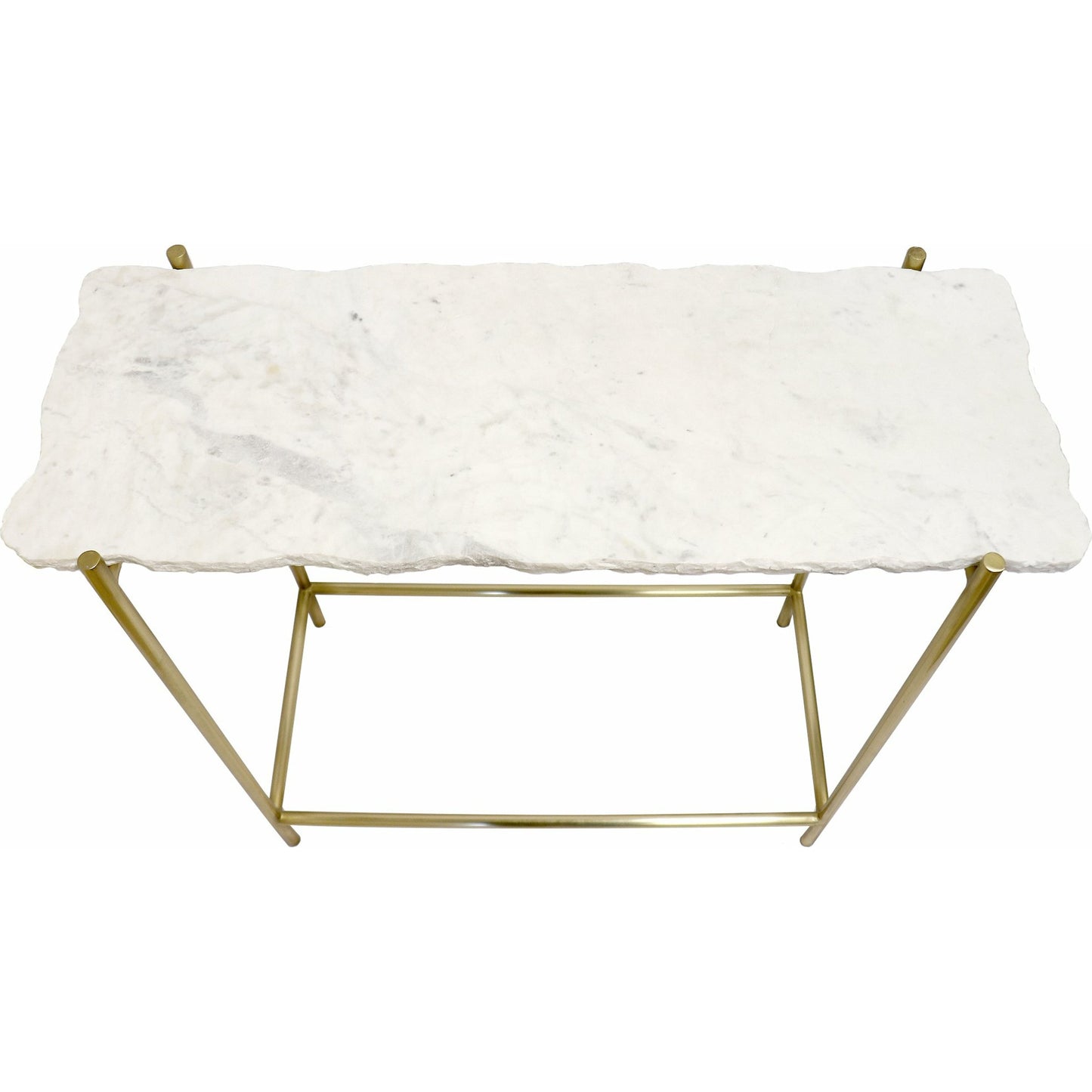 003 SI-1718125 | Unknown | Vasto Console by Pasargad Home in gold. Made from marble, steel in a transitional style.