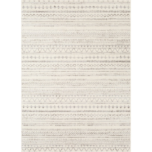 Pisa Rug - 24538 by Livabliss in medium gray, charcoal, off-white, light slate. Made from face: 100% polypropylene, warp: 100% polypropylene in a unique style.