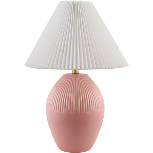 Padstow Accent Table Lamp by Livabliss in metallic, glazed. Made from ceramic, linen, polyester, iron in a modern style.