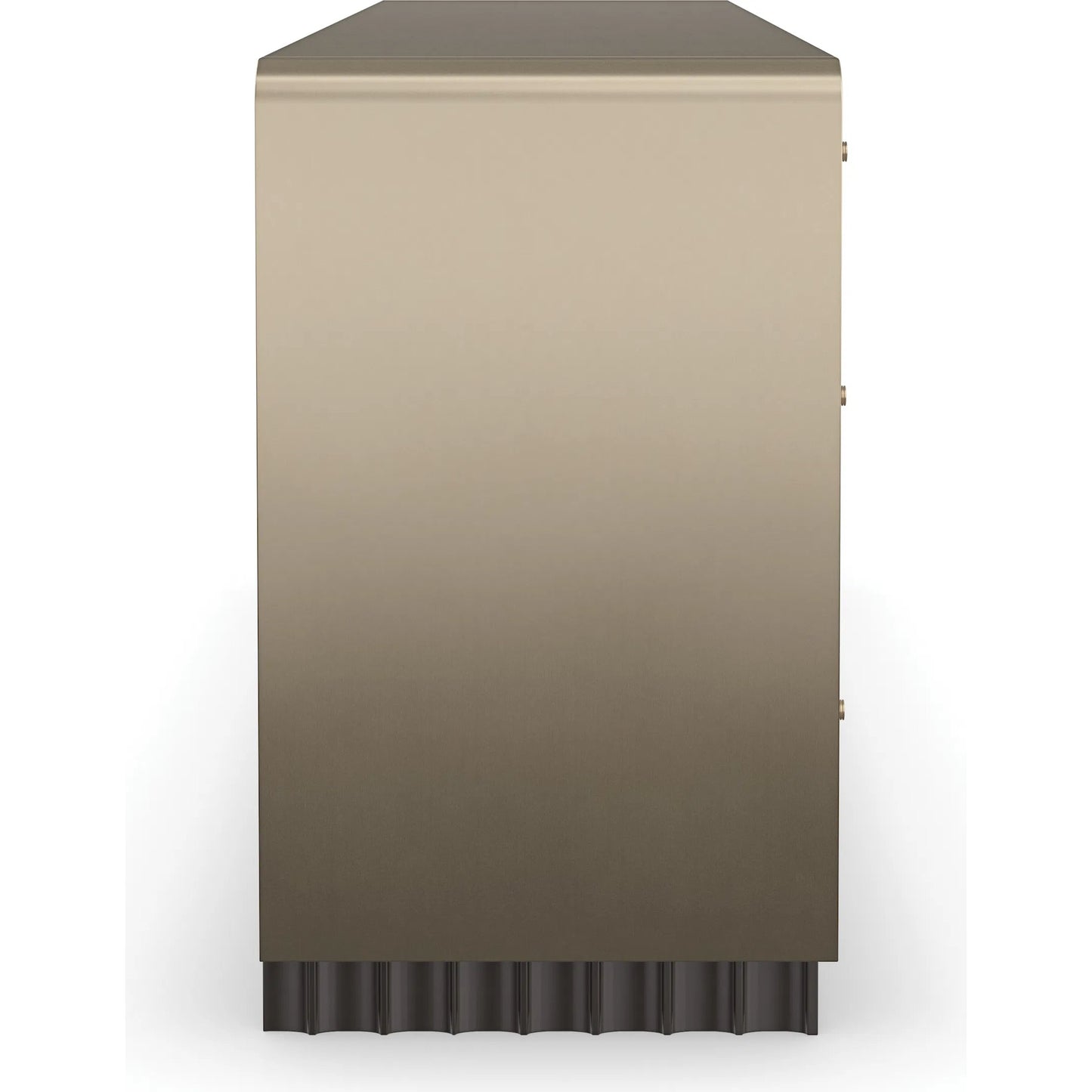 002 SI-2162861 | Additional Silo | Circadian Dresser by Caracole in dark chocolate, gold and ivory, brushed whisper of gold paint, dark chocolate. Made from poplar in a modern style.