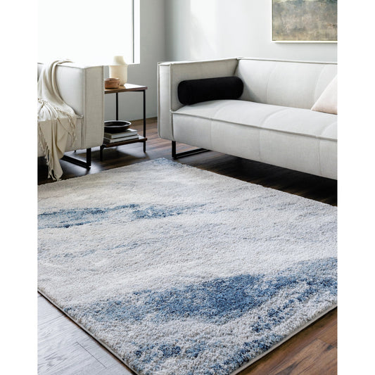 Portofino Rug - 526570 by Livabliss in light gray, white, pale blue, taupe, charcoal. Made from face: 83% polypropylene, 17% polyester, warp: 100% cotton in a unique style.