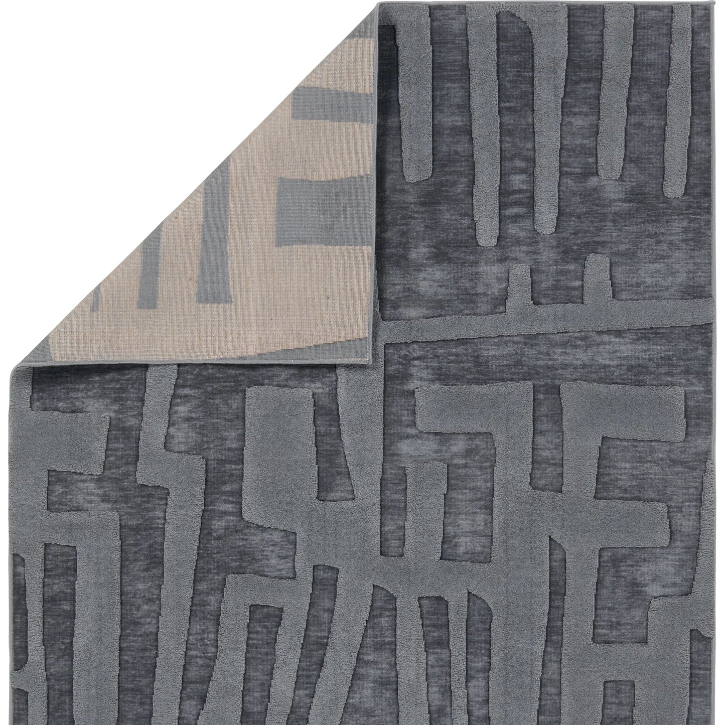 004 SI-2354828,SI-2354829,SI-2354830,SI-2354831,SI-2354832,SI-2386398 | Closeup | Petros PTR09 Rug by Jaipur Living in gray. Made from 80% polyester, 20% chenille in a unique style.