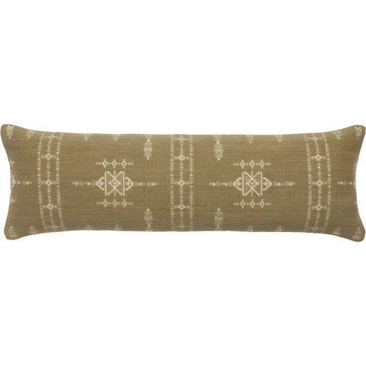 001 SI-2062227,SI-2062228 | Primary Silo | Puebla PUB14 Pillow by Jaipur Living in olive green, cream. Made from 100% cotton in a cottage & farmhouse style.