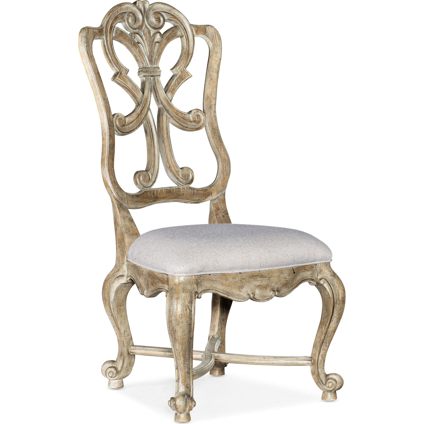 001 SI-1748597 | Primary Silo | Castella Side Chair (Set of 2) by Hooker Furniture in beige and antique slate, natural tan. Made from fabric in a traditional style.