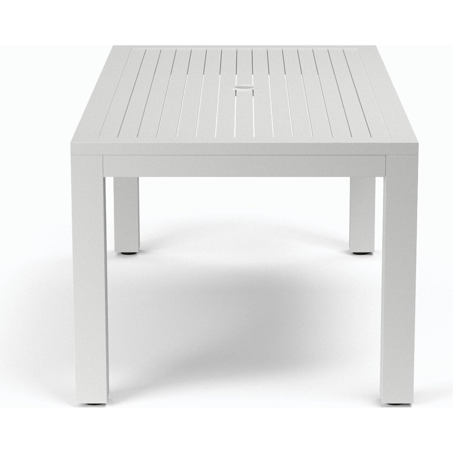 003 SI-2166669 | Additional Silo | Naples Outdoor Rectangular Dining Table by Sunset West in white. Made from aluminum in a modern style.