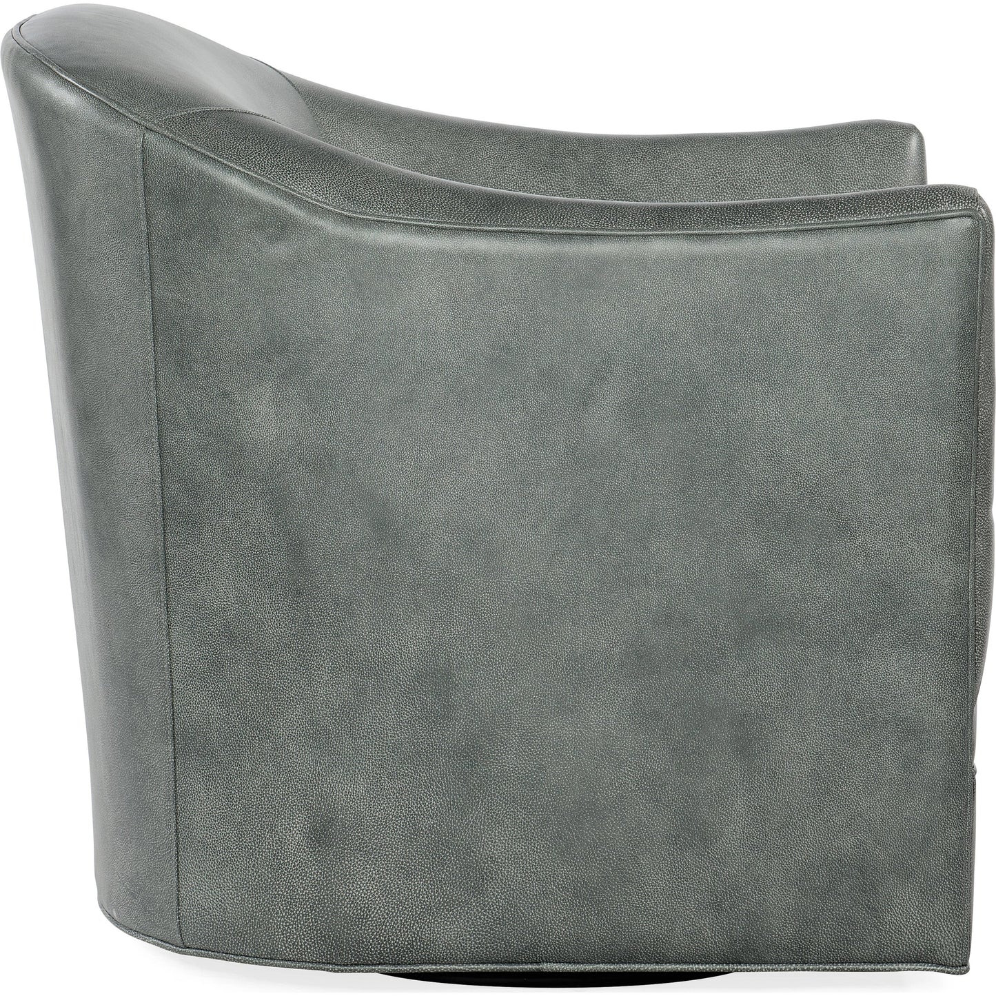 003 SI-1900727 | Additional Silo | Gideon Swivel Club Chair by Hooker Furniture in grey and landscape frozen valley. Made from leather in a transitional style.