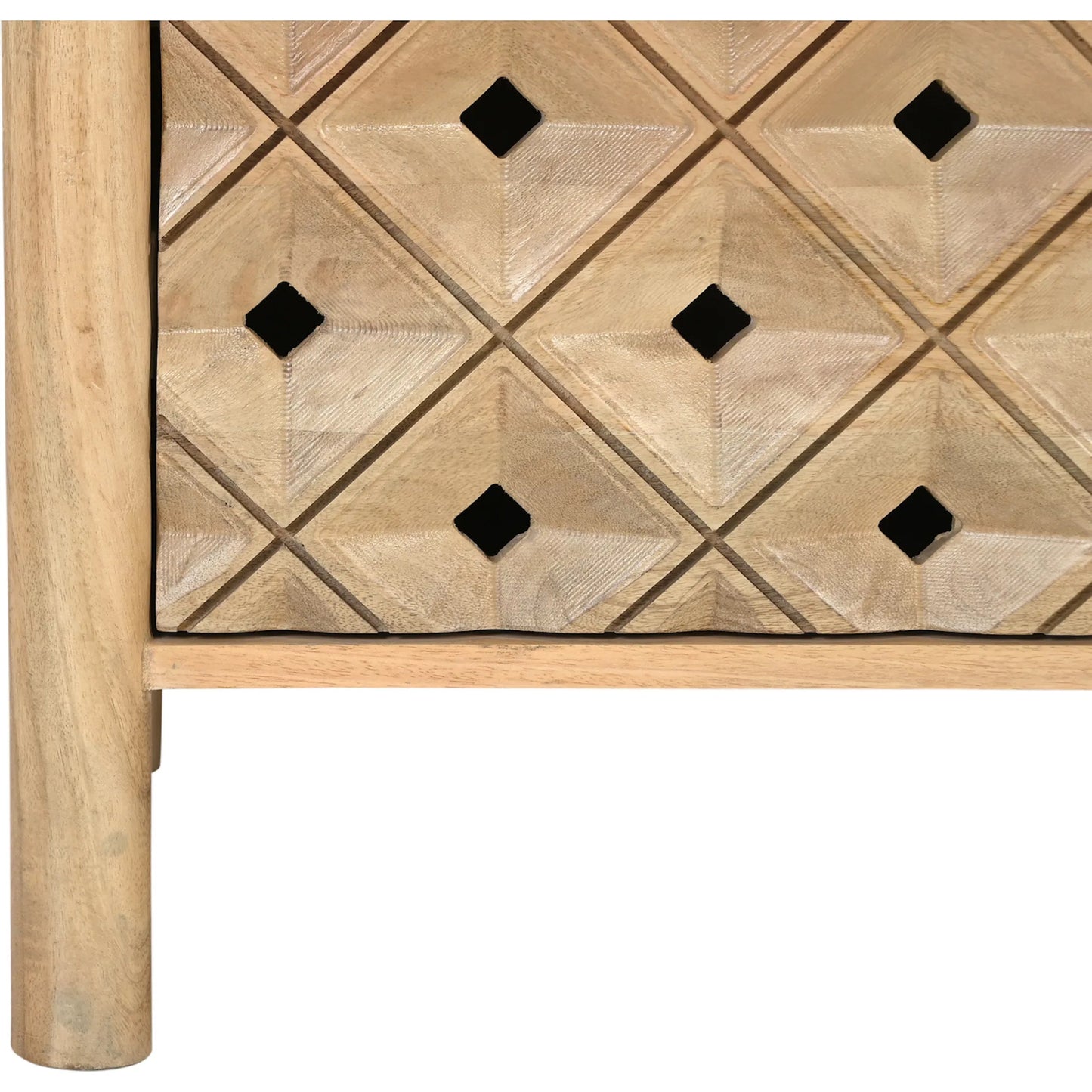 007 SI-2441387 | Closeup | Fulton 6 Drawer Dresser by Moe's Home Collection in natural and natural. Made from tops, sides, drawer mango wood, drawer bottom, mdf in a traditional style.