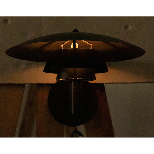 Caprese Sconce by Noir in matte black. Made from industrial steel in a modern style.