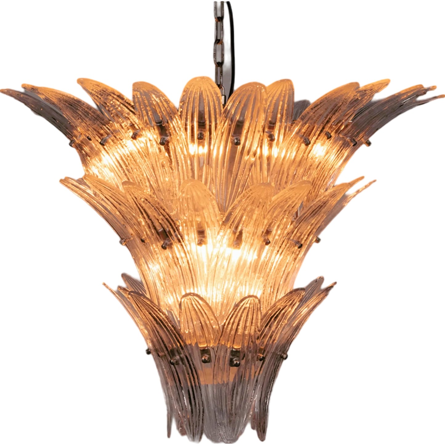 002 SI-2189441 | Primary Silo | Emperor Chandelier by Noir in antique silver. Made from industrial steel and textured glass in a modern style.