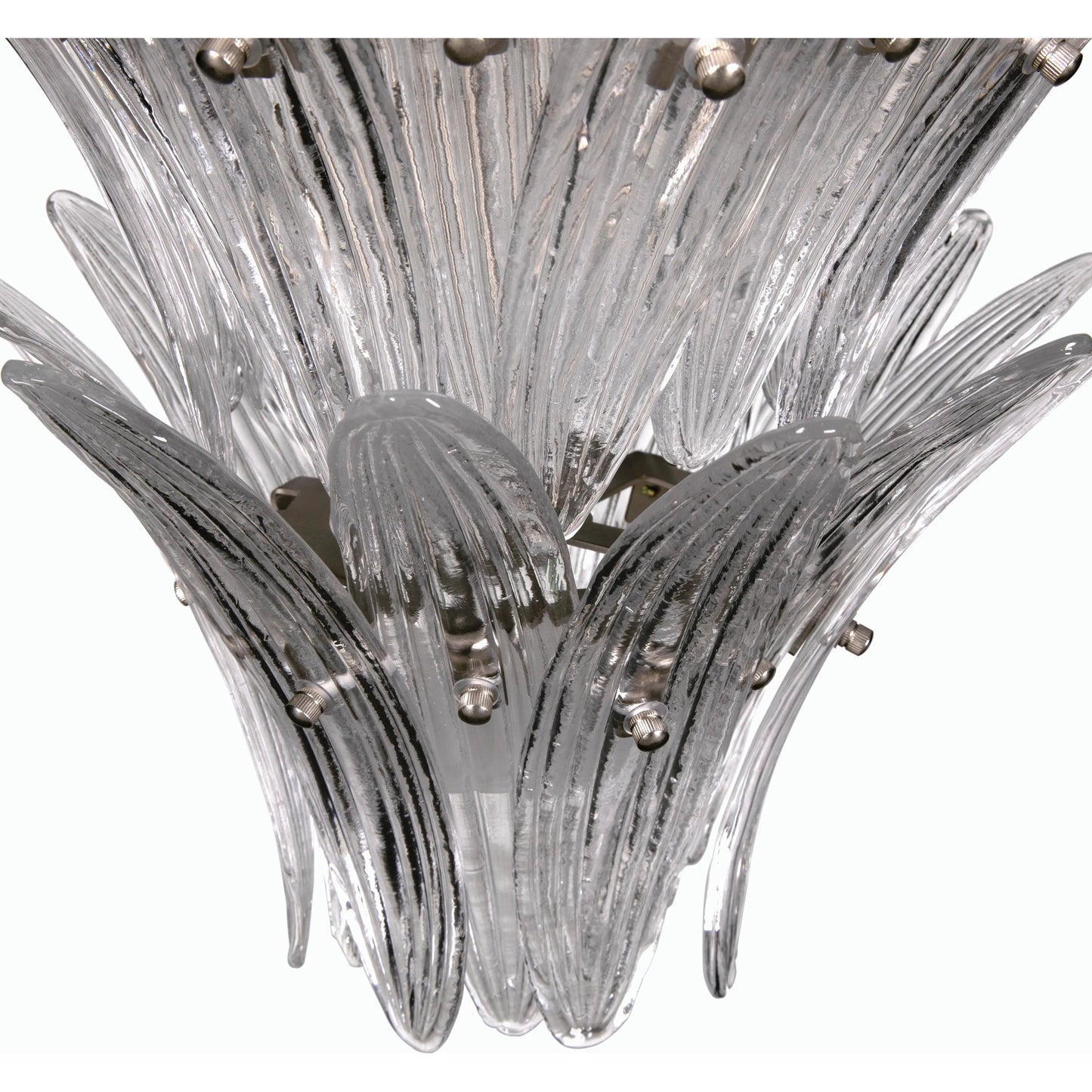 007 SI-2189441 | Unknown | Emperor Chandelier by Noir in antique silver. Made from industrial steel and textured glass in a modern style.