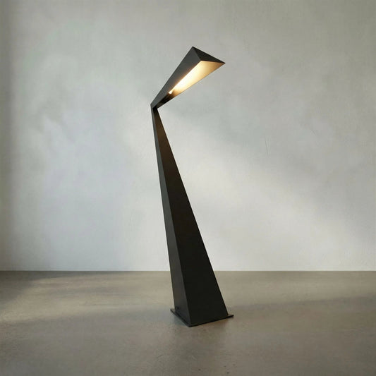 Bat Floor Lamp by Noir in matte black. Made from industrial steel in a modern style.