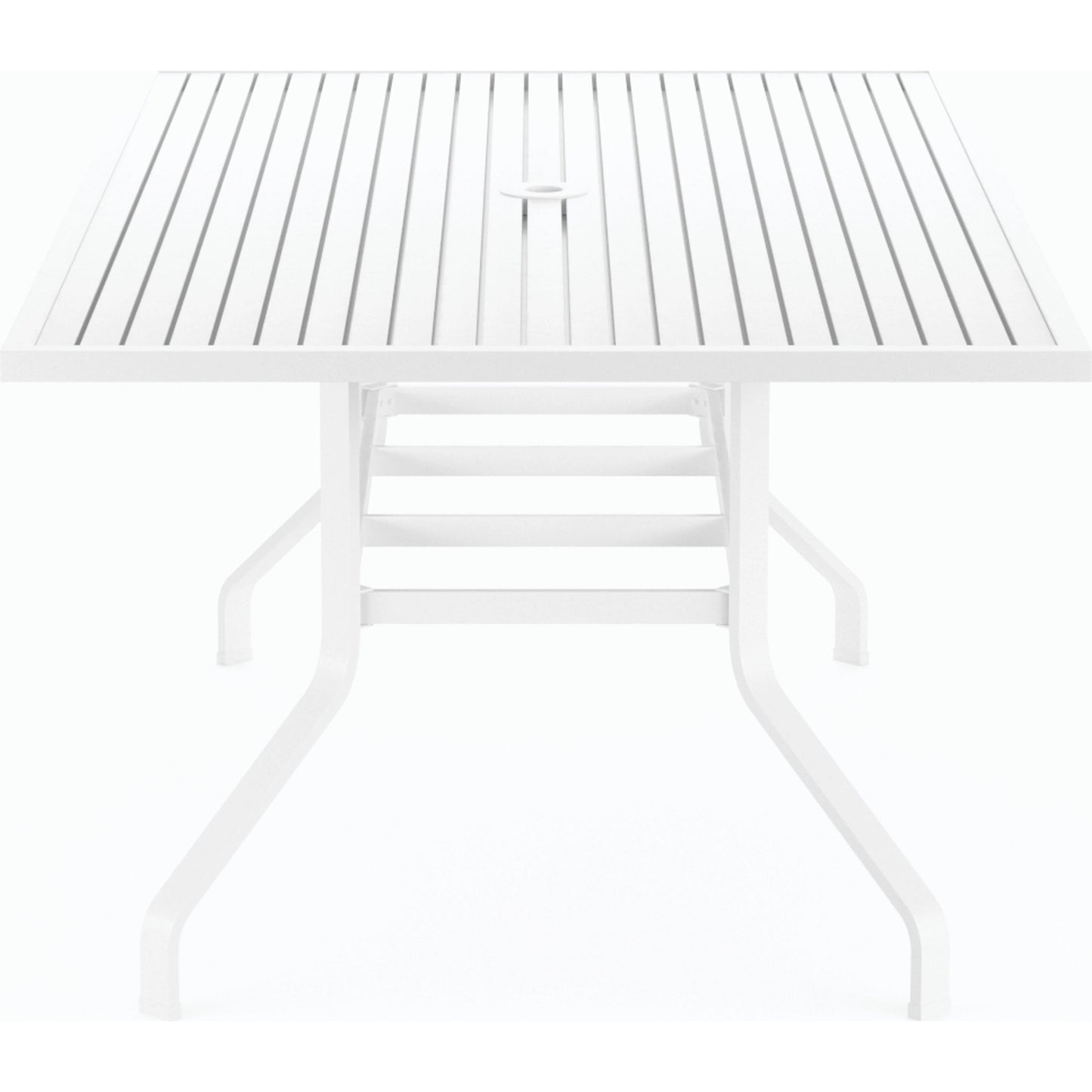 003 SI-2167205 | Additional Silo | Bristol Outdoor 72" Rectangular Dining Table by Sunset West in white. Made from aluminum in a modern style.