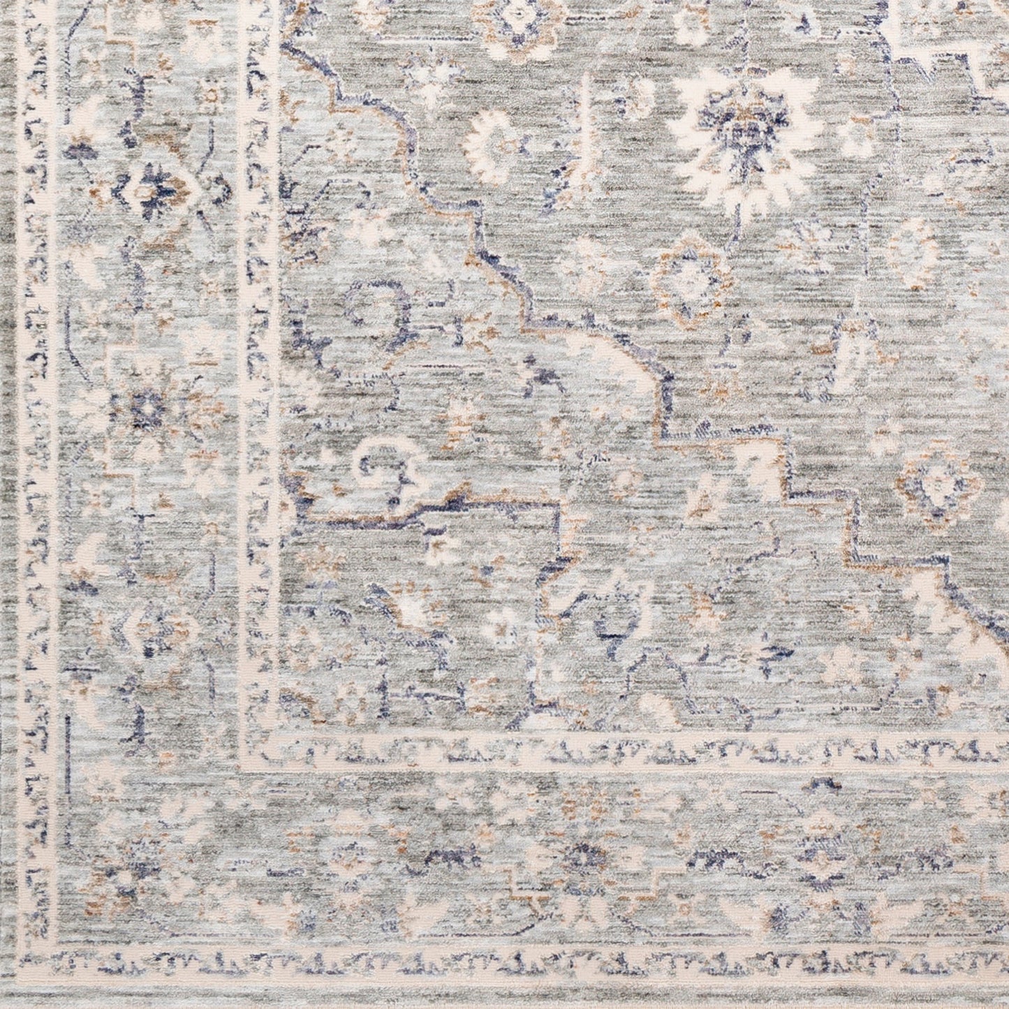 007 SI-1888047,SI-1888048,SI-1888049,SI-1888051 | Closeup | Palazzo Rug - 23912 by Livabliss in taupe, rose, pale blue, denim, navy, brown. Made from 70% polyester, 30% viscose in a unique style.