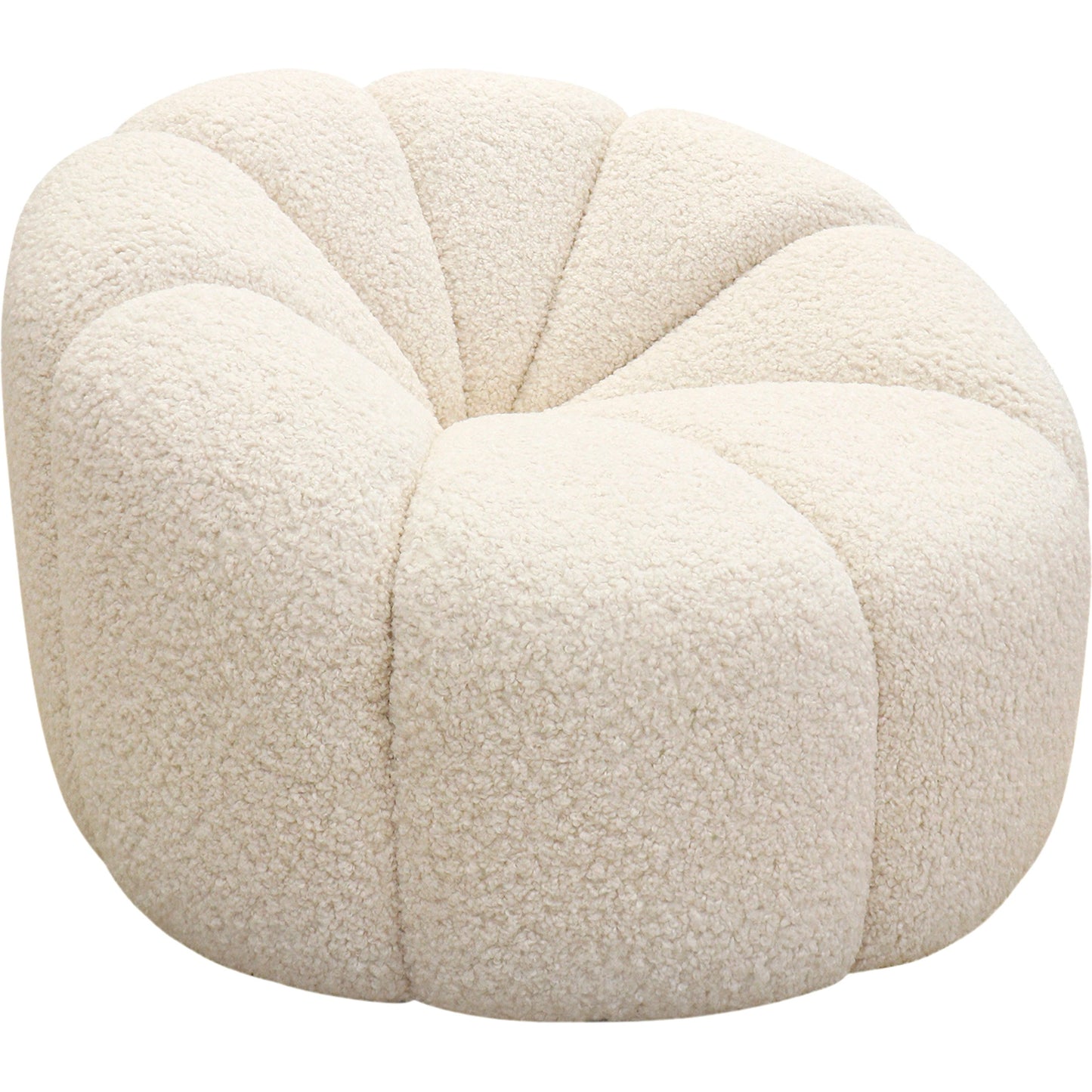 001 SI-1990637 | Additional Silo | Pompeii Lounge Chair by Pasargad Home in cream. Made from polyester in a modern style.