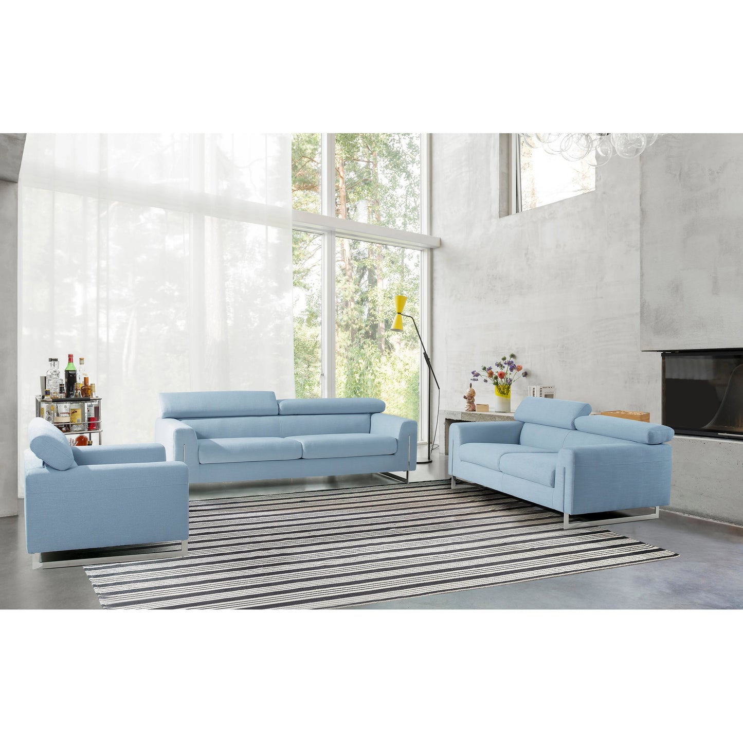 011 SI-1990646 | Lifestyle | Serena Sofa by Pasargad Home. Made from polyester fabric in a modern style.