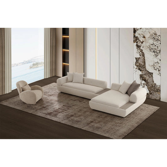 Moderno Accent Chair - PZW-24077 by Pasargad Home in brown, beige. Made from polyester in a unique style.