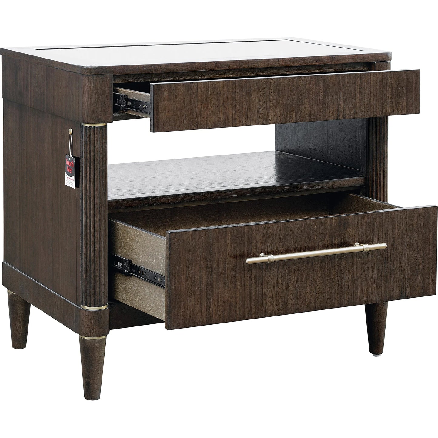 003 SI-2449346 | Additional Silo | Asher Park Glass Top Bachelor's Chest by Pulaski Furniture in piano brown. Made from eucalyptus veneers in a unique style.
